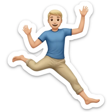 Giggling while kicking feet in the air sticker