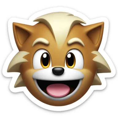 sonic with tongue out sticker