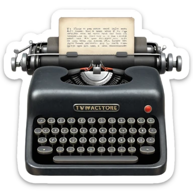 Old typewriter sticker