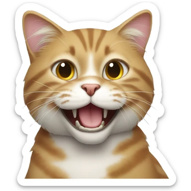 Le chat rigole avec les 32 dents  sticker