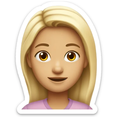 Une fille qui dit bonjour sticker