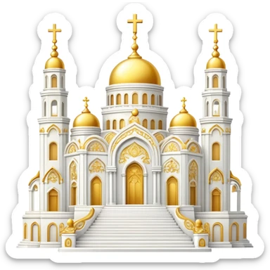 White and Golden Divine Holy Glorious Shiny Sparkly Scenic Scenery Deco sticker