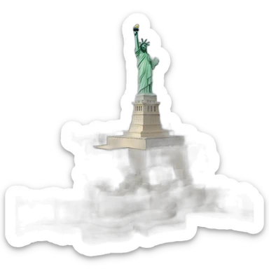 statue of liberty standing in front of jerusalem sticker