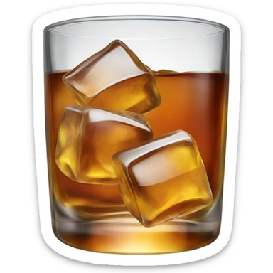 Whiskey on ice sticker