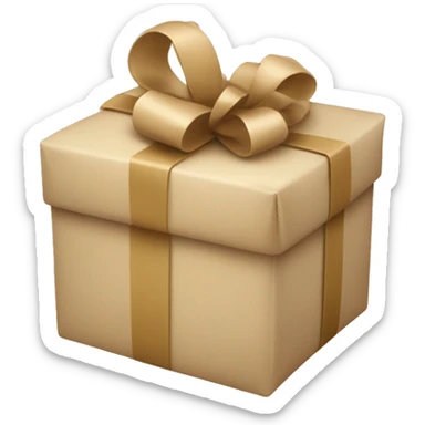 Present beige sticker