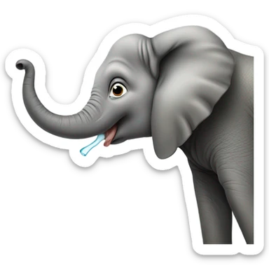 elephant slurping sticker