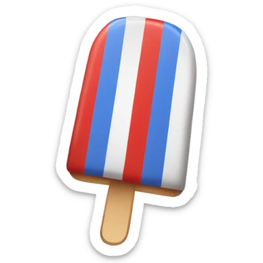 red white blue striped ice pop sticker