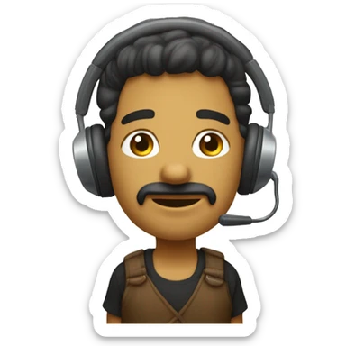 müzik dinleyen dede sticker