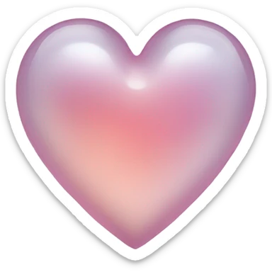 Transparent clear heart sticker