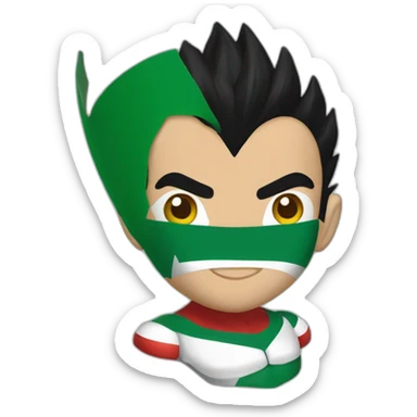 vegeta with an algerian flag sticker