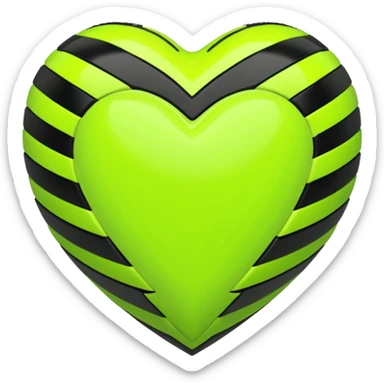 ate a Florecent green heart emoji as the same patterns as Lando Norris's helmet sticker