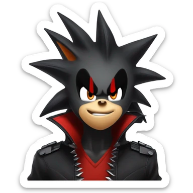 Shadow the hedgehog laughing anime sticker