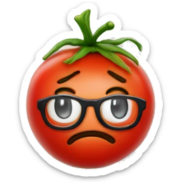 Tomato with glasses and top hat  sticker