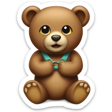 teddybear with loop  sticker