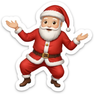 Santa Claus dancing butt sticker