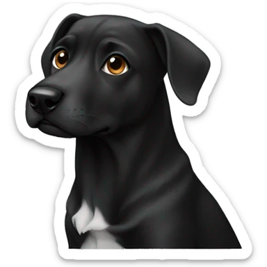 dog black  sticker