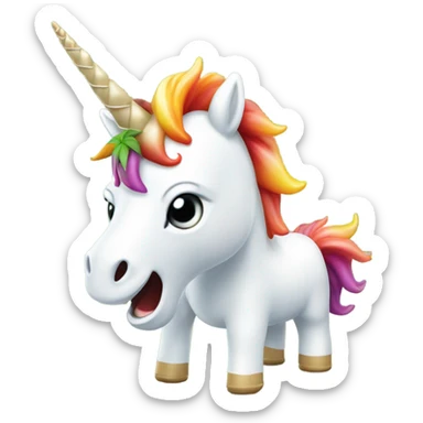 einhorn auf cannabis  sticker