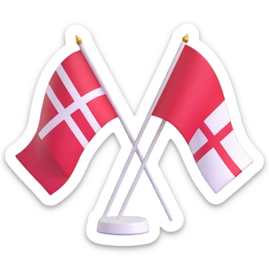 mashup of Denmark and Japan flags sticker