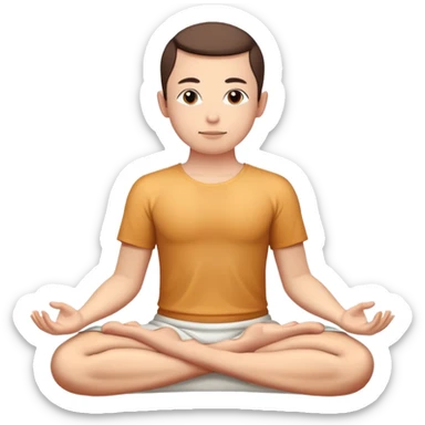 person in lotus position meditating sticker