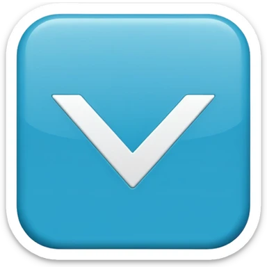blue check mark in a square sticker