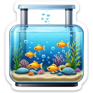 Fish tank, with little bubbles. sticker