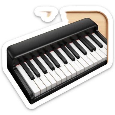  White and black keys sticker