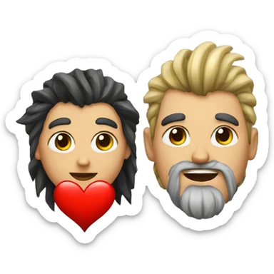 Corazón y pallaso sticker