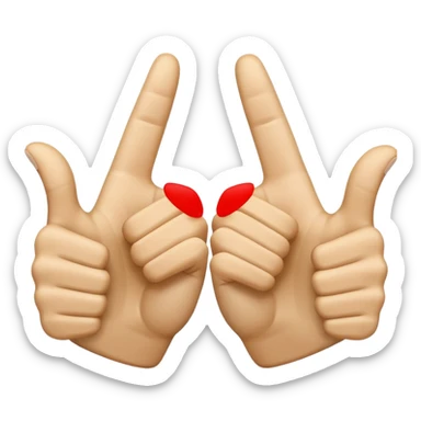 I want two tumbs up like it's done with two hands, it should be the other side od the hand sticker