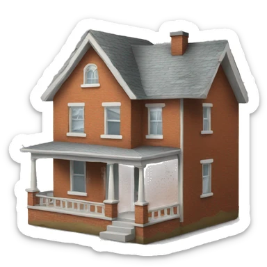 house with defects sticker