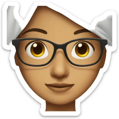 Arab girl with glasses sticker