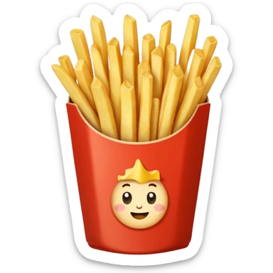 French fries sticker