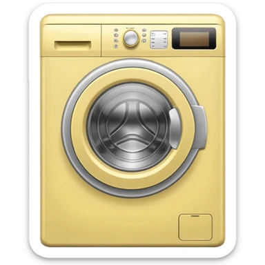 pale yellow simple washing machine sticker