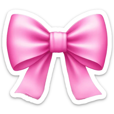Pink bow sticker