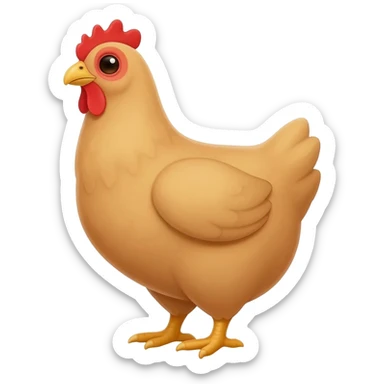 Chicken head full body  sticker