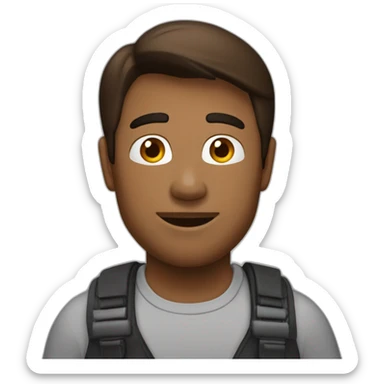 homme-brun-lunettesrondes-adulte sticker