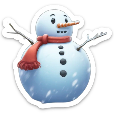 Snowman Statue Epic Mystery Legendary NewYear PokemonTheme Pokeball Snowfall Snowballs sticker