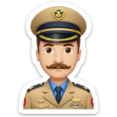 moustache uniform man different Sectors sticker