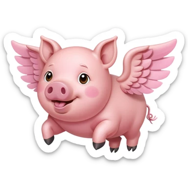 Flying pig  sticker