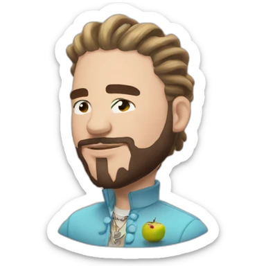 post malone-with high fade eat water malone sticker