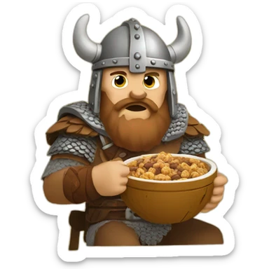 Viking eating coco pops sticker