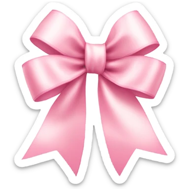 light pink ribbon bow sticker
