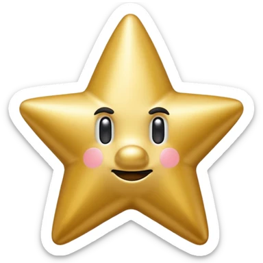 ESTRELLA DE SUPER MARIO SIN NARIZ sticker