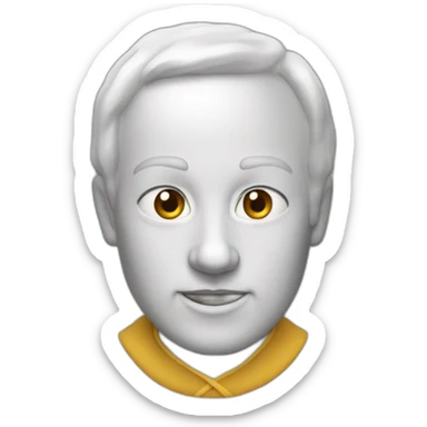 Dieu tête chauve sticker