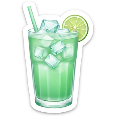 iced pastel green drink sticker