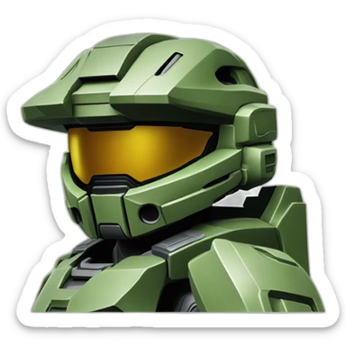 master chief but short sticker