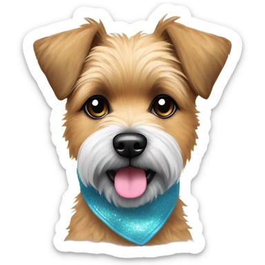 Dolly Parton border terrier sticker