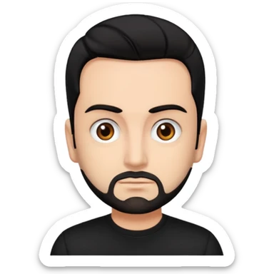 Chris Kirkpatrick brown eyes, black hair, black shirt sticker