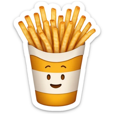 crinkle fries sticker
