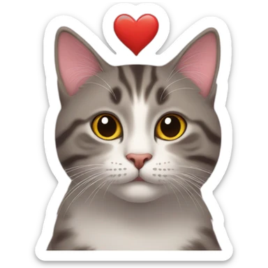 cat in love sticker