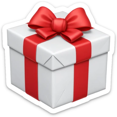 Emoji of a Gift in diagonal view sticker